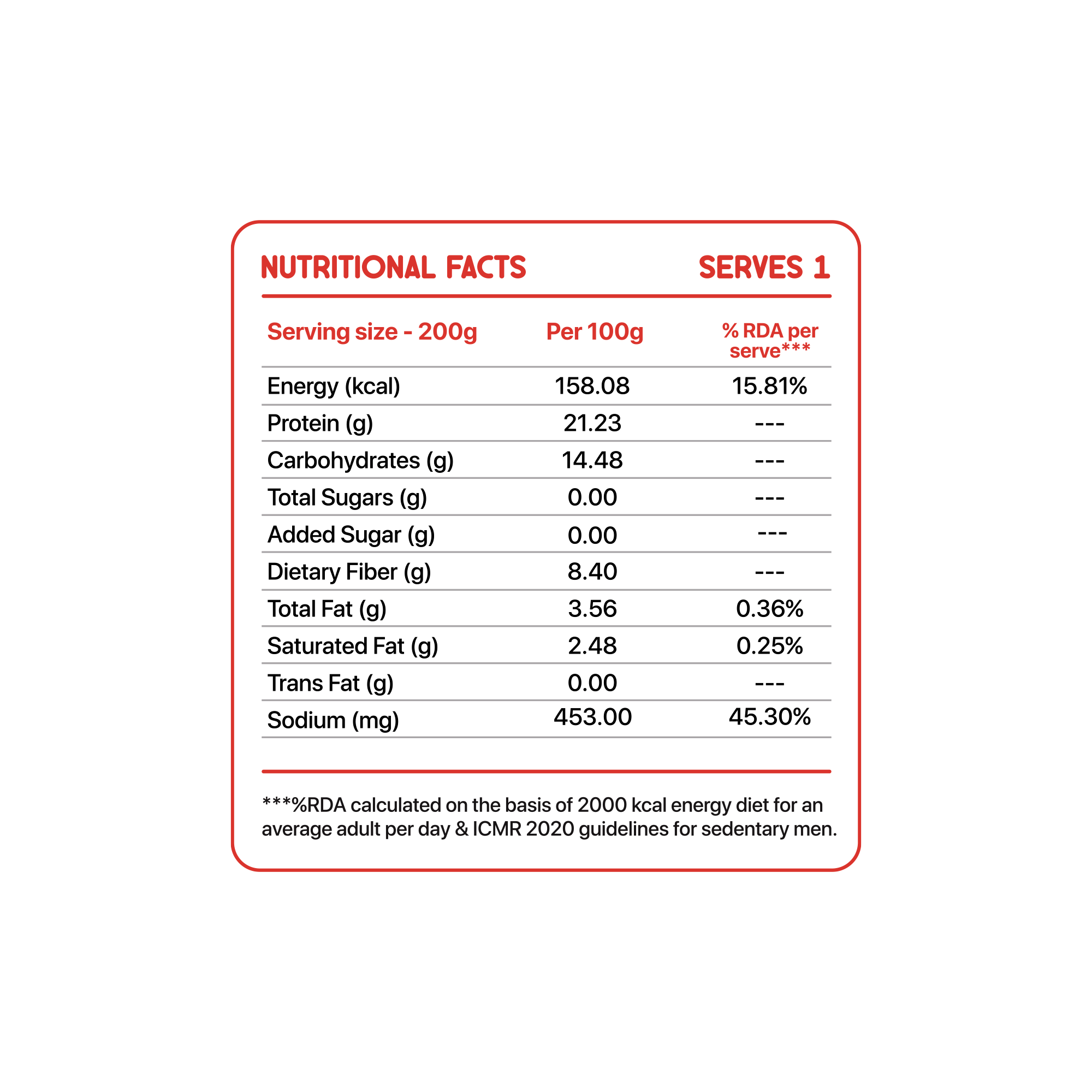 Kayaar Nutri Blends Red Lentil Rice | High Protein 24g, Low Glycemic, High Fiber | Vegan, Ready in 30 Seconds - 200g